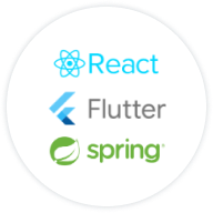 React,Flutter,spring